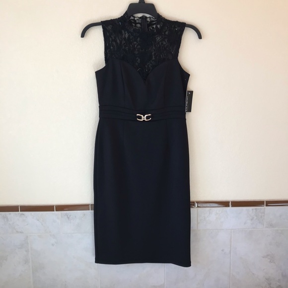 Enfocus Studio Dresses & Skirts - Enfocus Studio Black Sleeveless Dress Lace Necklin